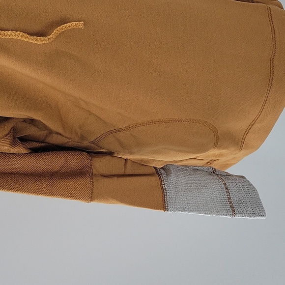 Tan Oversized Hoodie with Gray Accents - Picture 13 of 16